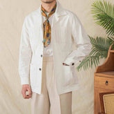 Повседневная легкая тонкая хлопковая куртка на шнурке с кубинским воротником в клетку